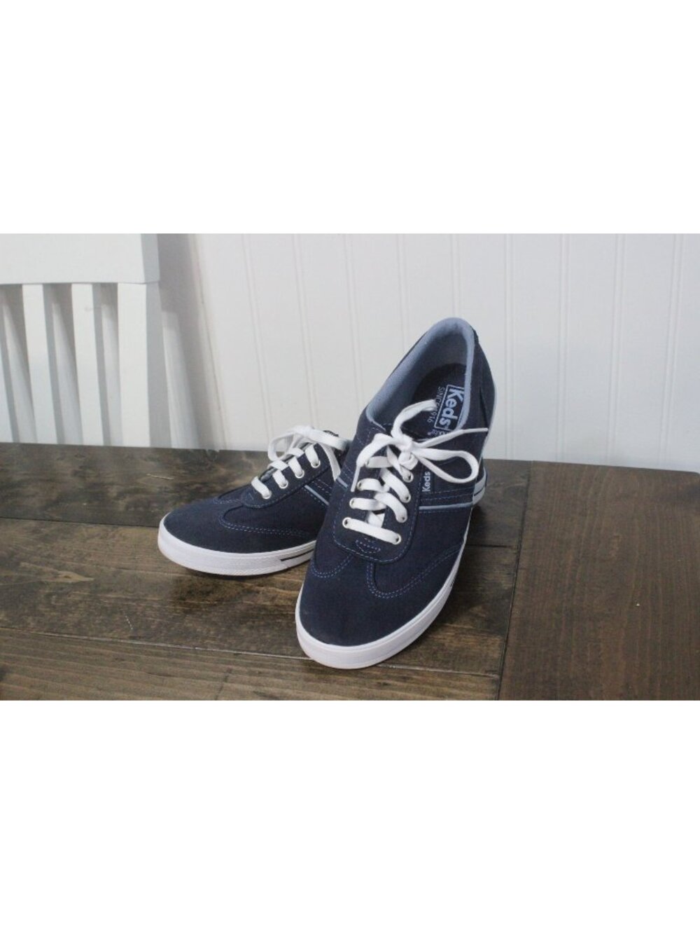 Keds Womens Navy Canvas Lace-Up Sneakers Size 7 NWOT